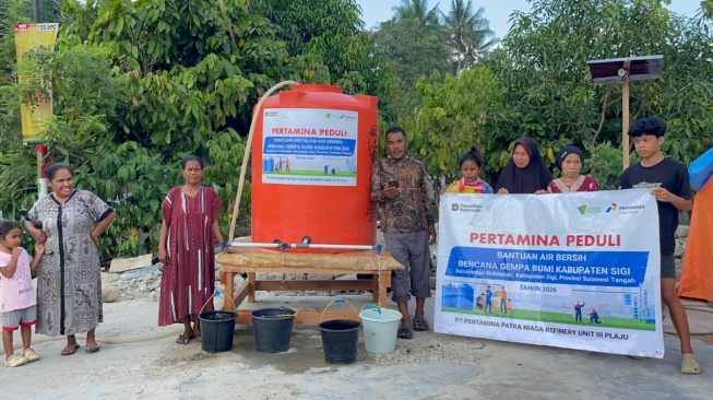 Tanggap Bencana Sigi, Kilang Plaju Salurkan 75 Ribu Liter Air Bersih untuk Korban Gempa