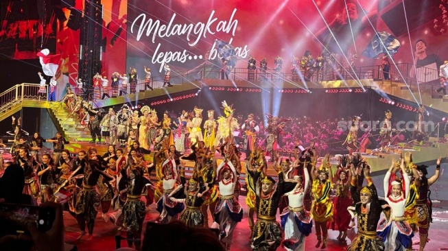 Pagelaran Sabang Merauke 2026 "Hikayat Srikandi Nusantara" di Indonesia Arena, Kompleks GBK, Senayan, Jakarta 21-23 Agustus 2026. (Suara.com/Dini Afrianti Efendi)