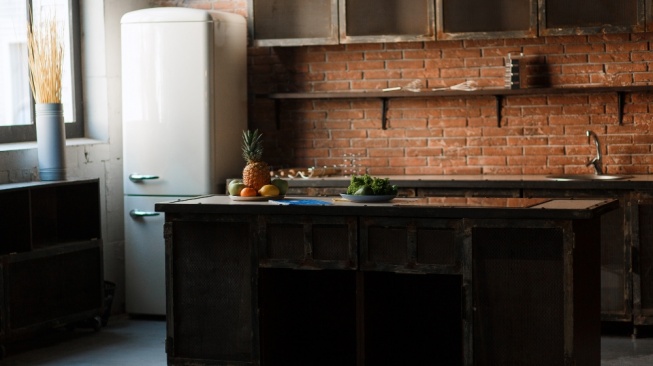 Ilustrasi dapur gelap [Magnific]