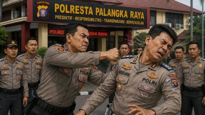 Polisi vs Polisi di Palangka Raya: Kanit Reskrim Ribut dengan Kasat Lantas, Satu Orang Luka