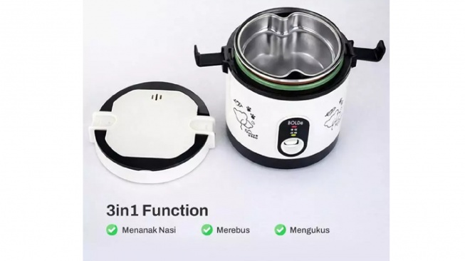 rice cooker anak kos Bolde SUPER COOK TITANIUM ECO 0,6 Liter (shopee)