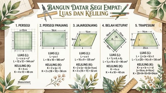 rumus luas dan keliling segi empat (AI)