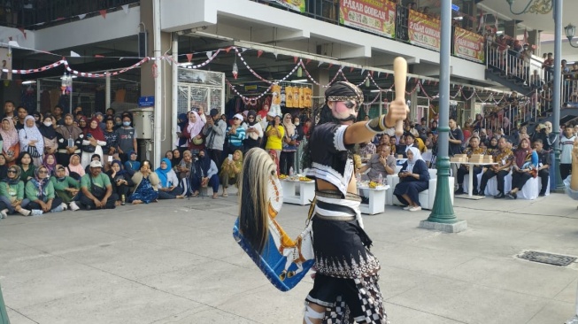 Pertunjukan Tari Warok di acara GEMPAR Pasar Godean, Senin (24/8/2026)