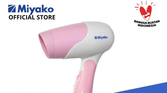 Hair Dryer Mini Miyako HD402P 400W Pink. (Shopee)