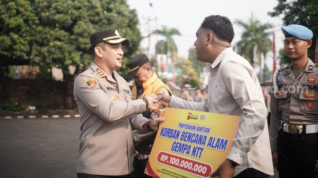 Hasil Patungan Personel Polres Bogor, Bantuan Rp100 Juta Tiba di Manggarai Timur NTT