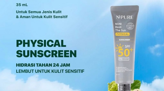 Physical sunscreen lokal. (Shopee)