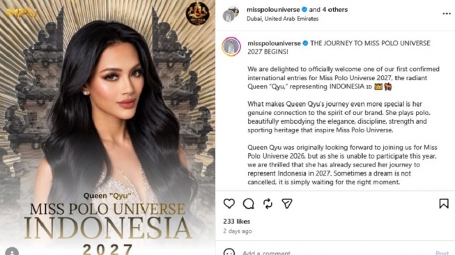 Mengenal Qamaril Adani, Akan Wakili Indonesia di Miss Polo Universe 2027