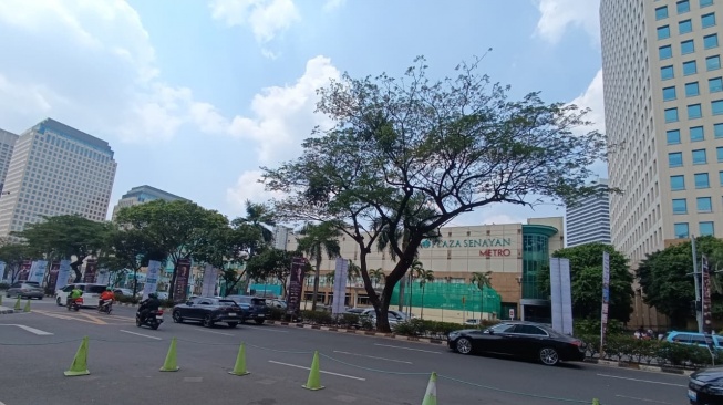 Kondisi di pusat perbelanjaan Plaza Senayan, Jakarta Pusat, Rabu (26/8/2026). [Suara.com/Agustin Dwi Anggraini]