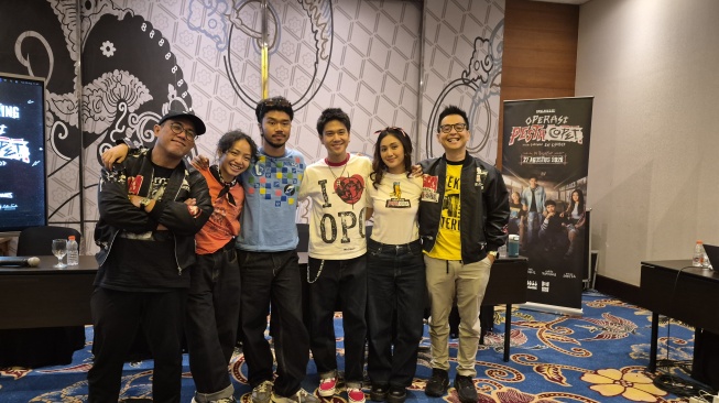 Sutradara, pemain dan produser film Operasi Pesta Copet (Suara.com/Shevinna)