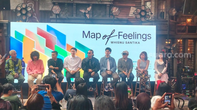 Whisnu Santika bersama Ari Lesmana, Nuca, Fani Soegi dan Tiara Andini ditemui di Gandaria, Jakarta Selatan pada Kamis, 26 Agustus 2026