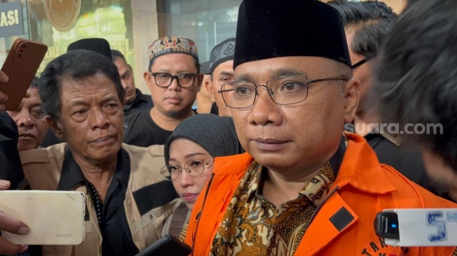 Mantan Menteri Agama (Menag) Yaqut Cholil Qoumas. (Suara.com/Dea)