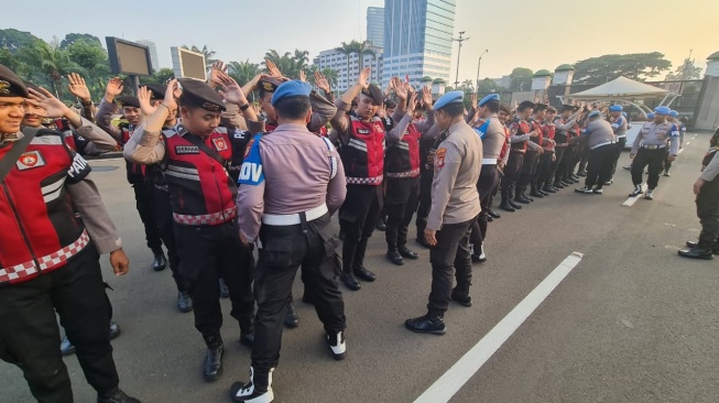 Antisipasi Demo Besar, 18.504 Personel Disiagakan di Jakarta Pusat. (Humas Polres Metro Jakarta Pusat)