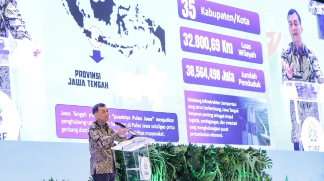 Gubernur Jawa Tengah Ahmad Luthfi di Gelaran Central Java Investment Business Forum (CJIBF) 2026. [Dok humas]