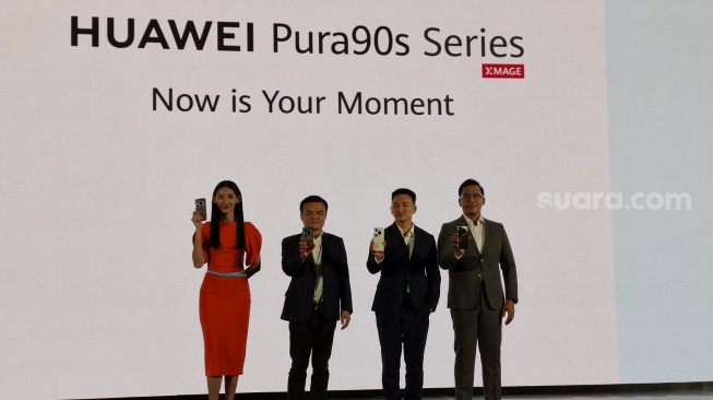 Peluncuran HUAWEI Pura 90s Pro Series di Indonesia, Jumat (28/8/2026). [Suara.com/Rahma]