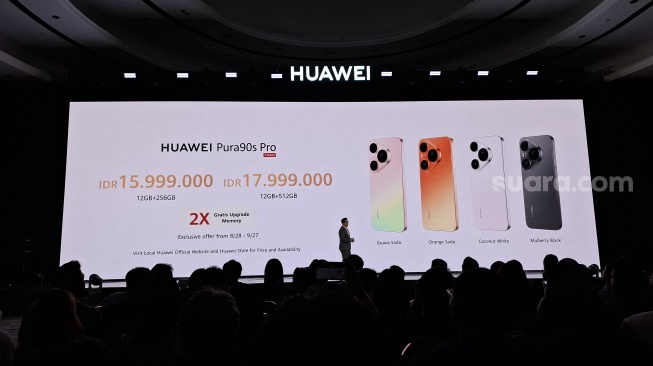 Peluncuran HUAWEI Pura 90s Pro  di Indonesia, Jumat (28/8/2026). [Suara.com/Rahma]