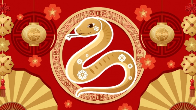 Ilustrasi shio ular. [Magnific]