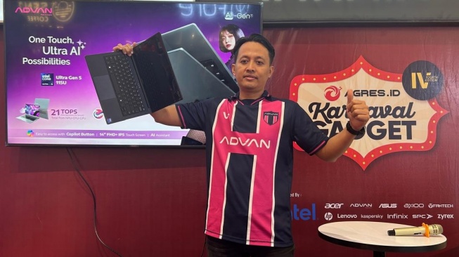 peluncuran AIGEN Ultra T di AGRES.ID Karnaval Gadget – Best Time to Buy yang berlangsung di Pakuwon Mall, Yogyakarta pada Sabtu, 29 Agustus 2026. (Suara.com/Ruth Meliana)