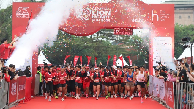 Suasana gelaran Generali Lion Heart Run 2026 di TMII, Jakarta, Minggu (30/8/2026). [handout]