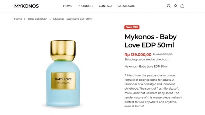 Mykonos Baby Love, parfum yang dipakai Haechan NCT. (officialmykonos.com)