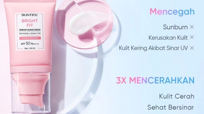 Skintific Bright Fit Serum Sunscreen (Shopee)