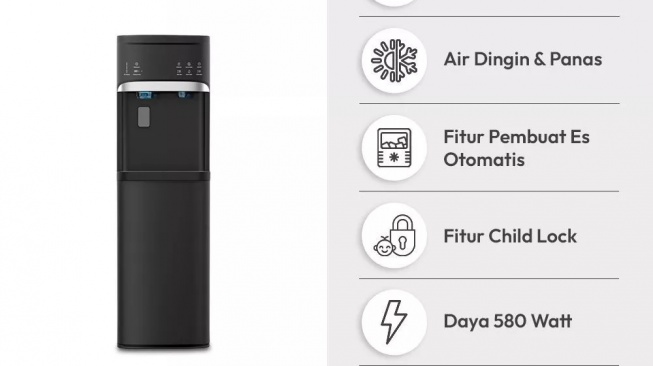 Kris Dispenser Air Bottom Loading Dengan Ice Maker (Shopee)