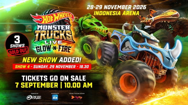3 Show Ludes Terjual, One Step Forward Buka Jadwal Tambahan Hot Wheels Monster Trucks Live