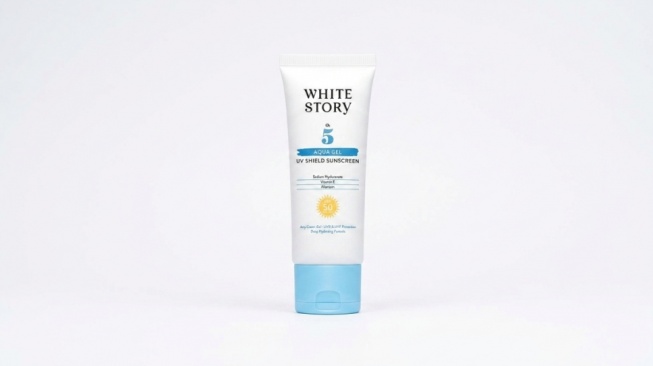 White Story Sunscreen Aqua Gel UV Shield SPF 50 PA++++ (Shopee)