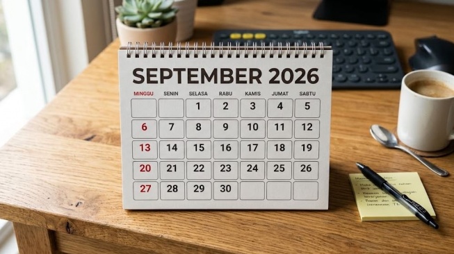 Ilustrasi kalender September 2026. (Gemini AI)