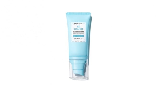 Skintific 5X Ceramide Serum Sunscreen (Shopee)