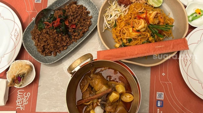 Opening SaaWaan Thai Bistro & Tea Room di Astha District 8, Jakarta, pada Sabtu, 29 Agustus 2026. (Suara.com/Dini Afrianti Efendi)