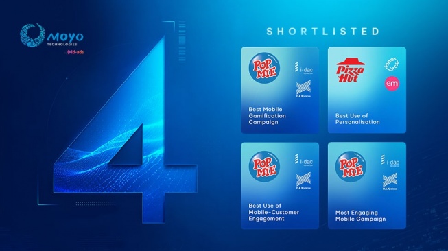 Empat Kategori Sekaligus, Moyo Technologies by ID Ads Tembus Mob-Ex Awards Singapore 2026
