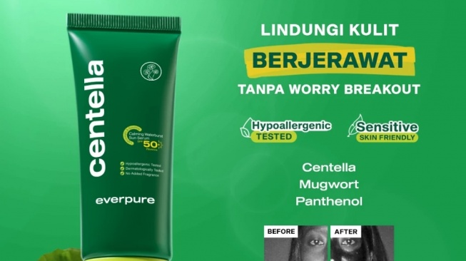 EVERPURE Centella Sunscreen Calming Waterburst Sun Serum.