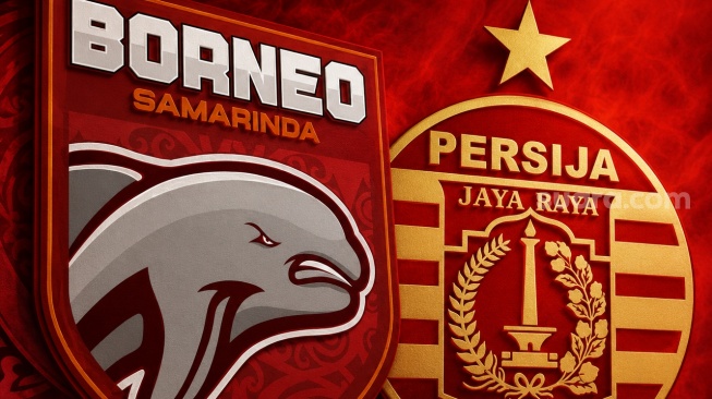 Kolase logo Borneo fc vs Persija Jakarta [Suara.com]