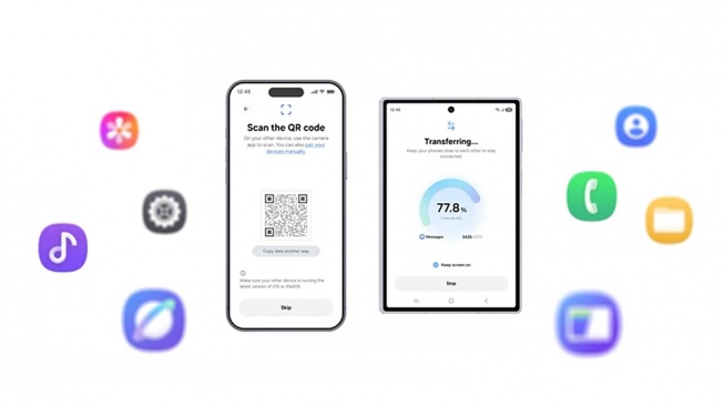 Transfer data di Galaxy Z Series Generasi 8. [Samsung]