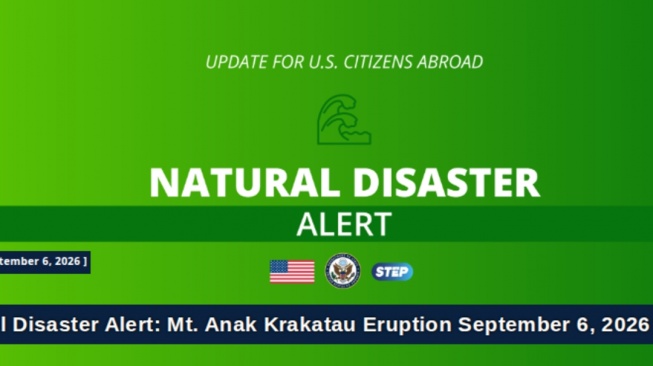 Amerika Serikat Rilis Peringatan ke Warganya Waspada Erupsi Gunung Anak Krakatau