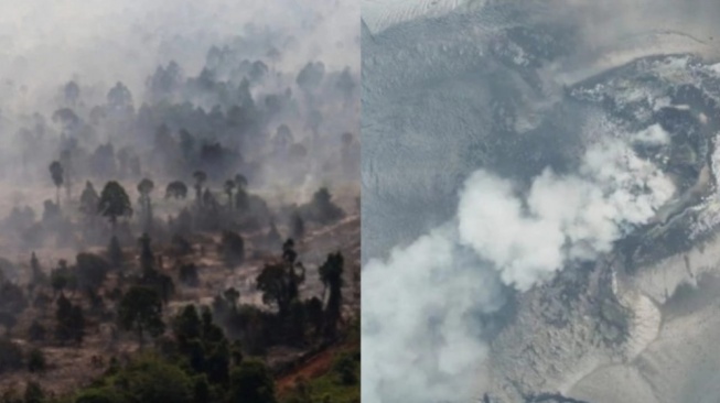Indonesia Dikepung Dua Bencana Sekaligus: Anak Krakatau Meletus, Kalimantan Dikepung Karhutla