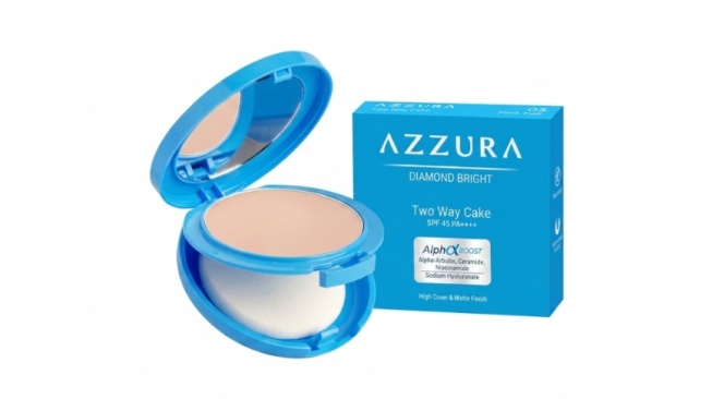 AZZURA Two Way Cake Diamond Bright TWC SPF 45 PA++++ (Shopee)