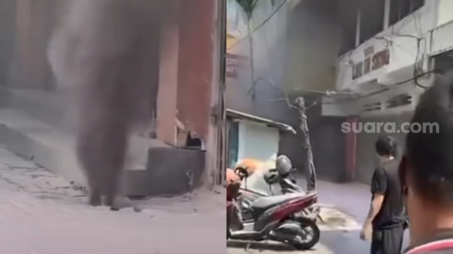 Kepulan Asap Misterius di Pasar Baru Bikin Panik Pengunjung, Ternyata dari Kabel Bawah Tanah PLN