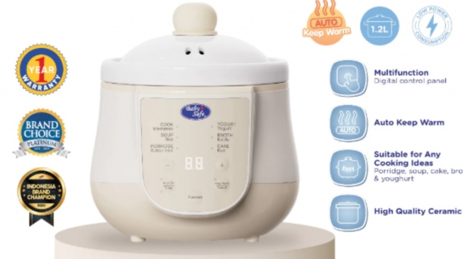 BabySafe Slow Cooker 1.2 L - LBO20. [Shopee]