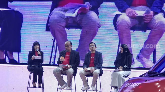 Sharp meluncurkan Aquos Platinum Service di Jakarta, Rabu (9/9/2026). [Suara.com/Dythia]