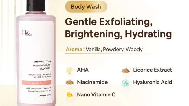 Ella Spring Blossom Bright & Smooth Body Wash (Shopee)