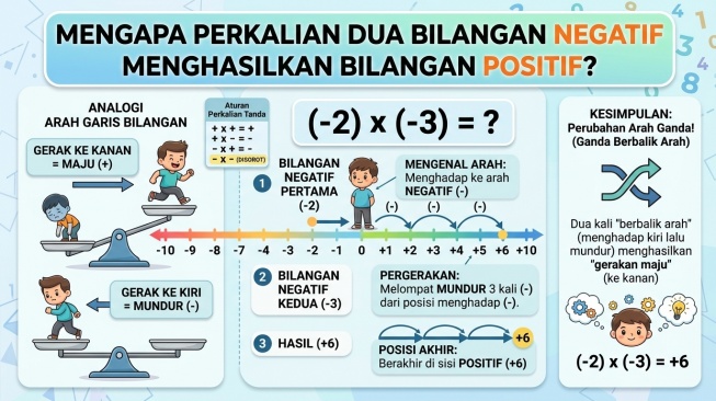 Matematika bilangan bulat dan invers. (Suara.com/AI)