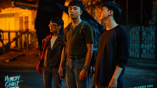 Endy Arfian, Fajar Nugra, Aci Resti pemain film Hungry Ghost Festival (dok : MVP Pictures)