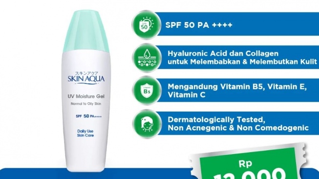Sunscreen Skin Aqua Sesuai Jenis Kulit. (Shopee ROHTO Official Shop)