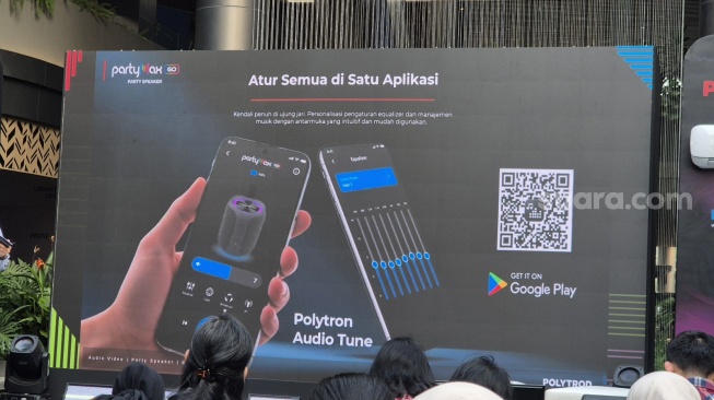 Peluncuran Polytron PartyMax Go di Jakarta, Jumat (11/9/2026). [Suara.com/Dythia]