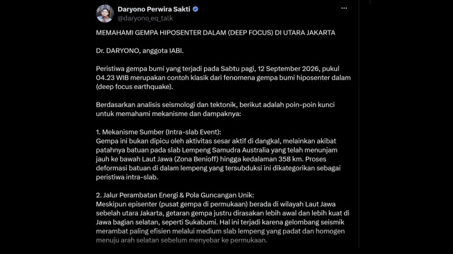 Gempa di Jakarta. [X]