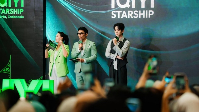 Cheng Lei hadir dalam acara iQIYI Starship yang digelar di Gandaria City, Jakarta Selatan, pada Sabtu, 12 September 2026. [dok: iQIYI]