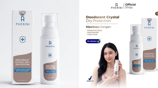 Pherini Deodorant Crystal Dry Protection. (Shopee Pherini Official Shop)