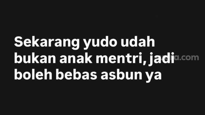 Komentar akun Instagram Yudo Sadewa usai Purbaya Yudhi Sadewa dicopot dari Menkeu, Senin (14/9/2026). [Instagram @bc.8a41121a]