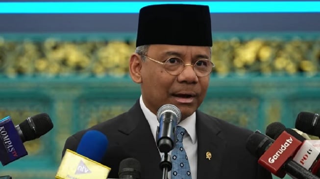 Menteri Keuangan Suahasil Nazara usai dilantik Presiden Prabowo Subianto di Istana Negara, Senin (14/9/2026) sore. (bidik layar video)